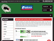 Tablet Screenshot of dartworldaustralia.com.au